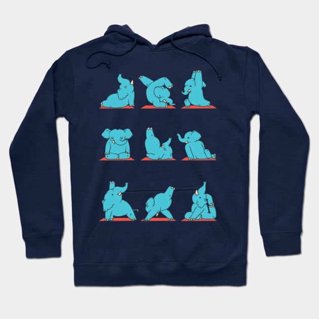 Elephant Yoga Hoodie by huebucket